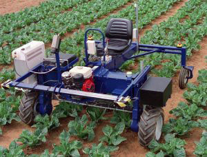 Experimental autonomous vision guided robotic spot spraying vehicle